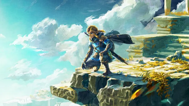 Link overlooking Hyrule in Zelda: Tears of the Kingdom.