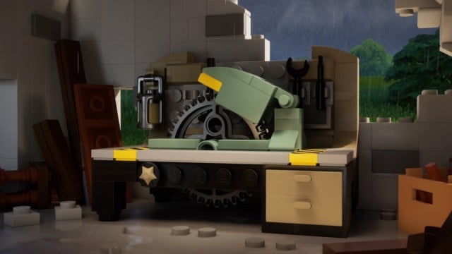 Crafting table in LEGO Fortnite opening cutscene