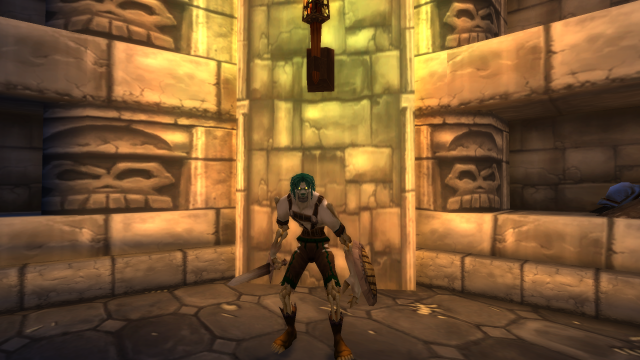 Image of an undead warrior in World of Warcraft.